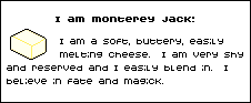 I am montery jack cheese!